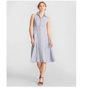 Brook Brothers 100% Linen Shirt midi Dress